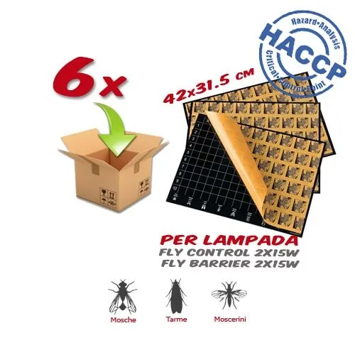 6x Piastra Collante  per Fly Control e Fly Barrier
